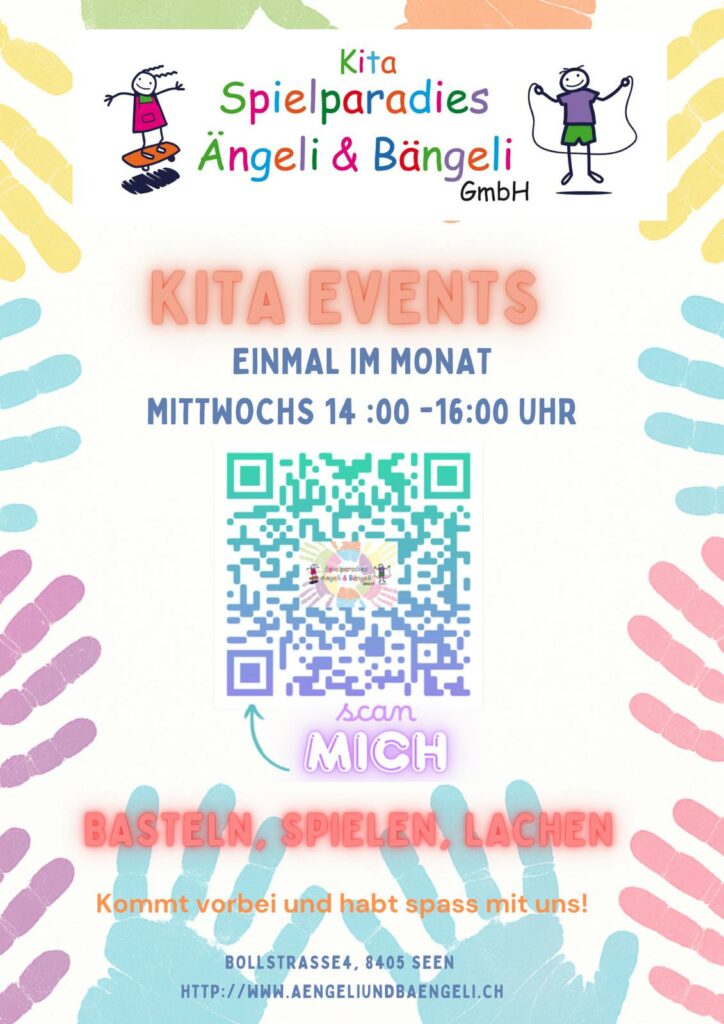 QRCode für öffentliche Events der Kita Ängeli und Bängeli in Winterthur
